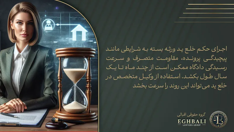 خلع ید ملک ورثه ای چقدر زمان میبرد؟
