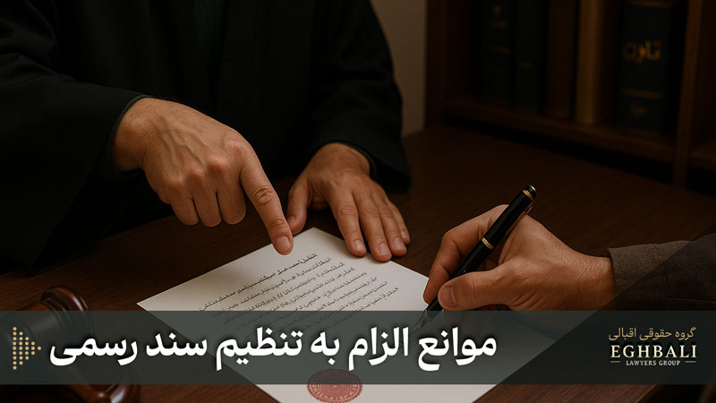 موانع الزام به تنظیم سند رسمی