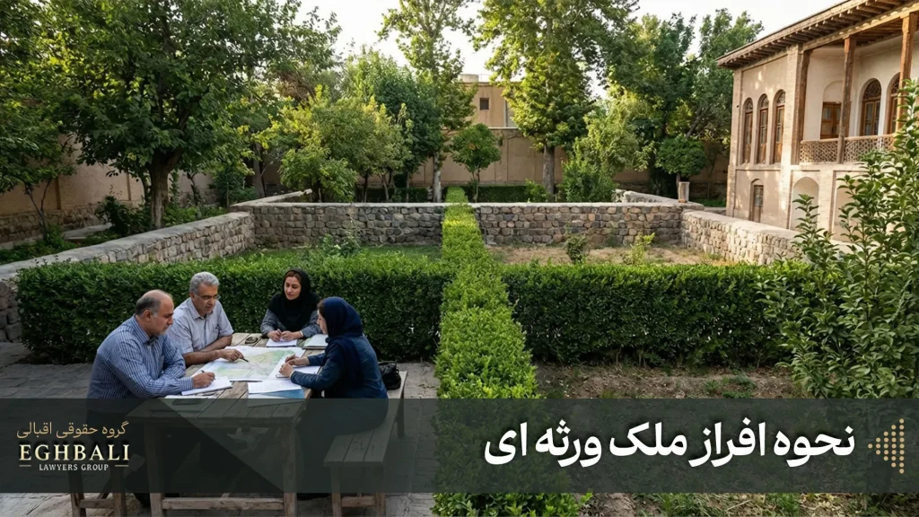 عکسی از یک خانواده در حال افراز ملک ورثه ای
