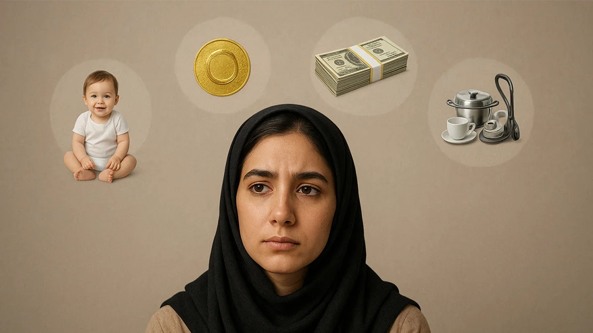 در طلاق توافقی چه چیزهایی به زن تعلق میگیرد؟