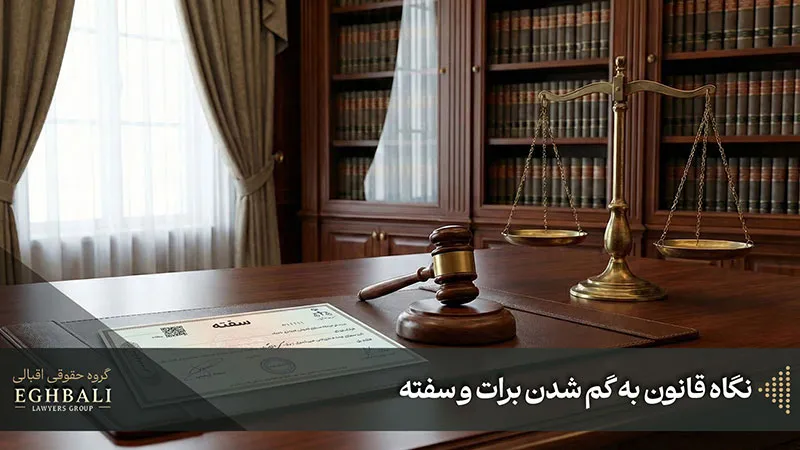 نگاه قانون به گم شدن برات و سفته